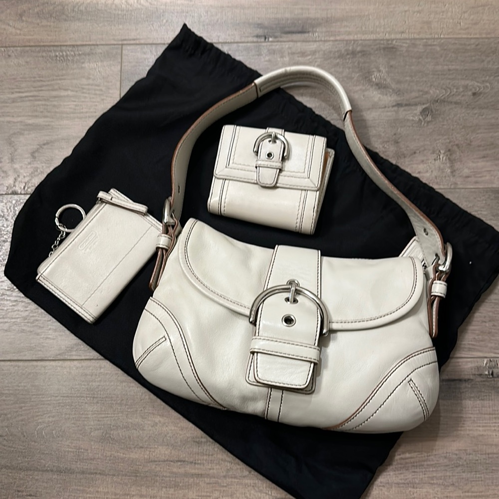 Coach - shoulder bag + bifold wallet + coin purse